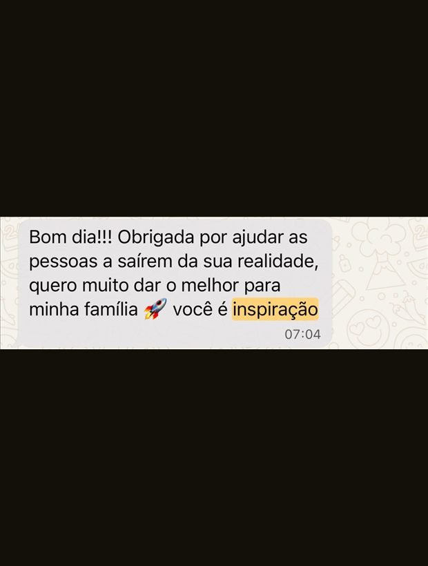 Mentorada agradecendo pela mentoria